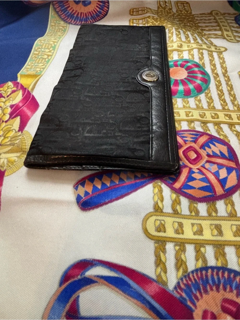 Authentic Vintage Christian Dior Trotter Canvas Clutch – Black/Gold WOC Ready